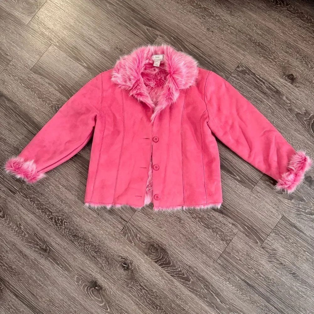 Lisa International Y2k faux fur jacket